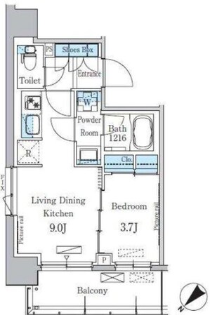 パークアクシス押上テラスの物件間取画像
